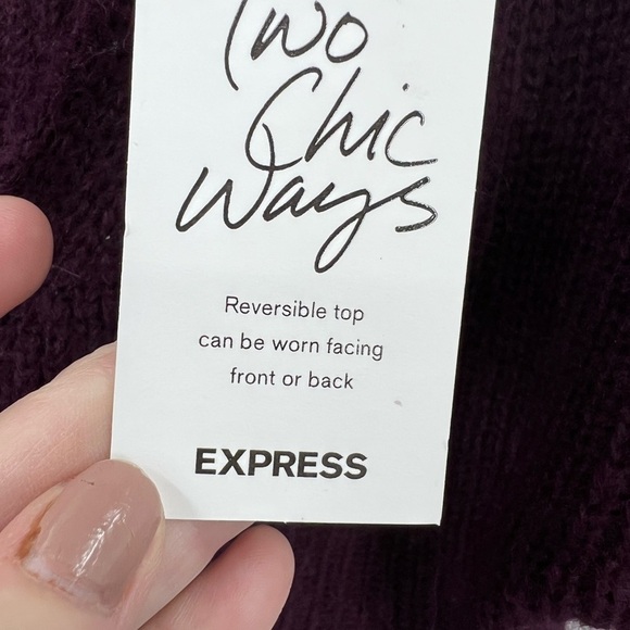 Express two chic ways wool blend cropped sweater S - Picture 14 of 14